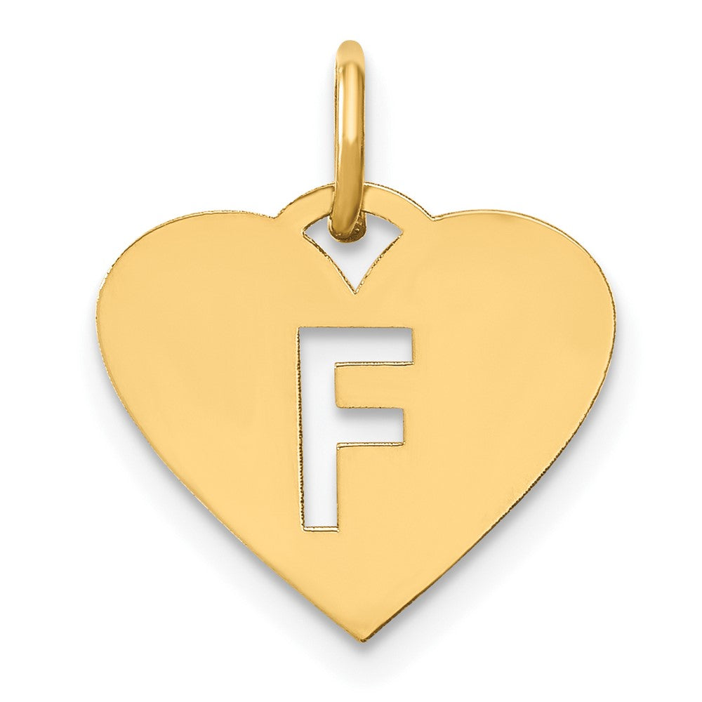 14K Gelbgold 14ky Initiale Buchstabe F Charm