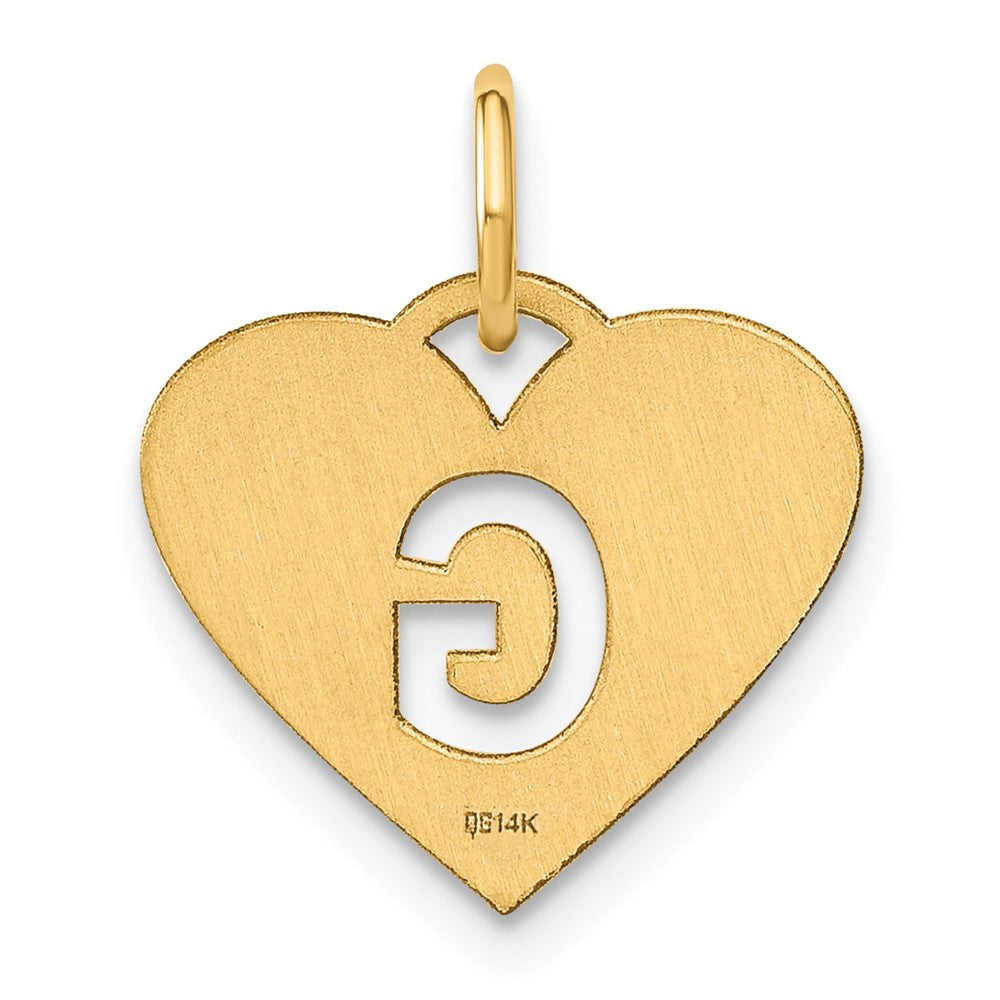 14K Gelbgold 14ky Initiale Buchstabe G Initiale Charm