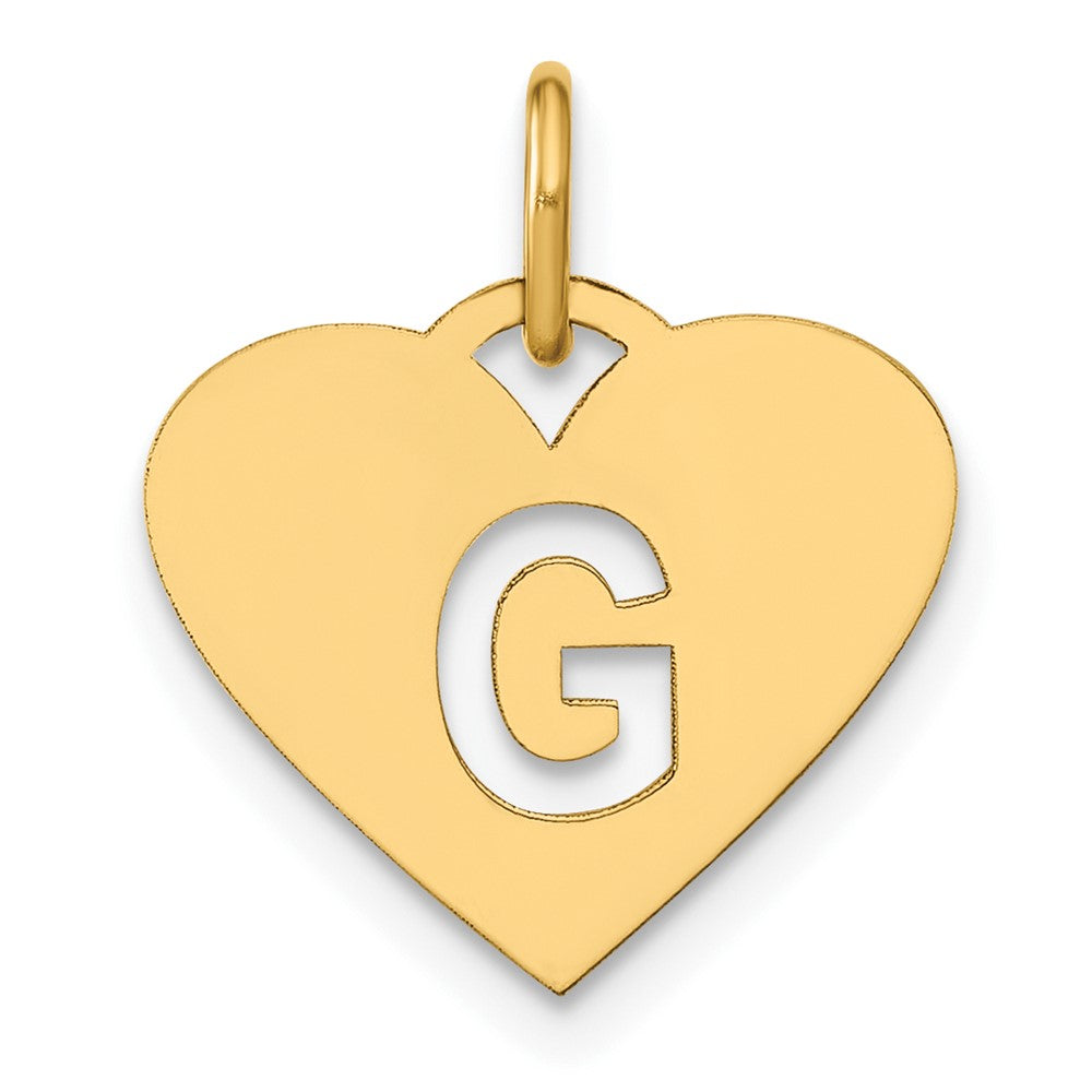 14K Gelbgold 14ky Initiale Buchstabe G Initiale Charm