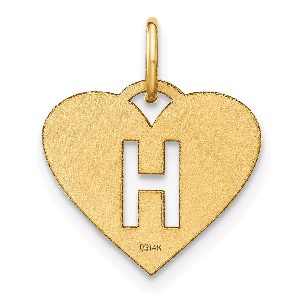 14K Gelbgold 14ky Initiale Buchstabe H Initiale Charm