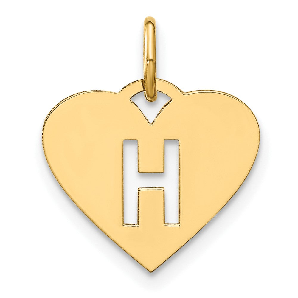 14K Gelbgold 14ky Initiale Buchstabe H Initiale Charm
