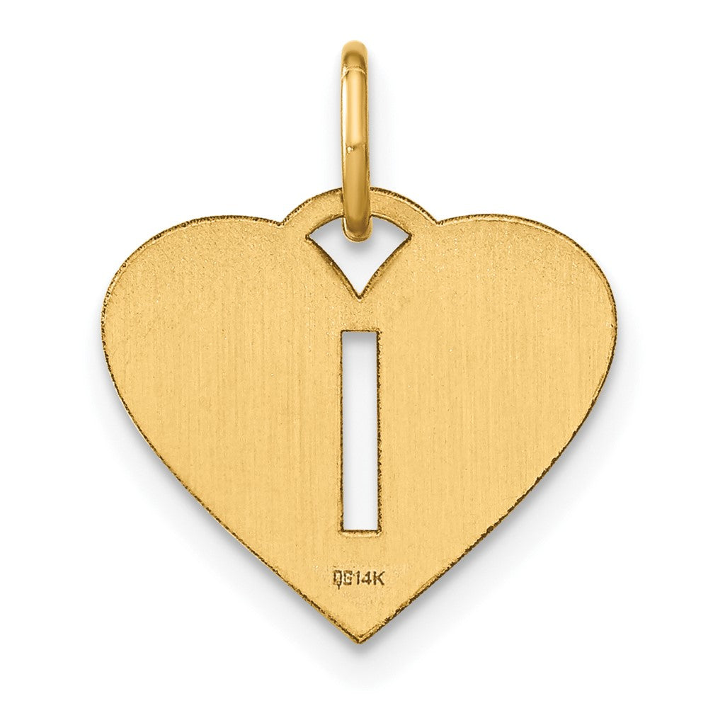 14K Gelbgold 14ky Initiale Buchstabe I Initiale Charm
