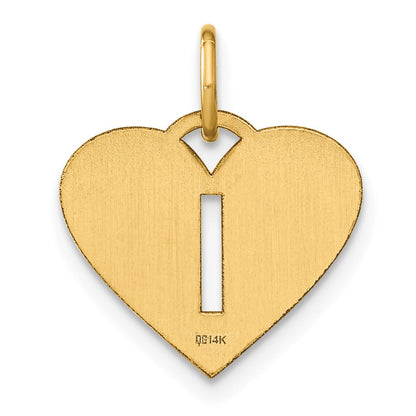 14K Gelbgold 14ky Initiale Buchstabe I Initiale Charm