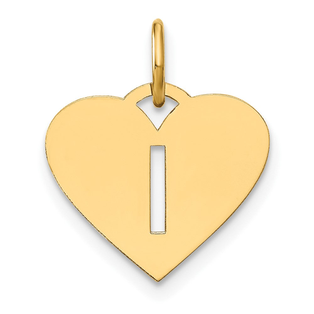 14K Gelbgold 14ky Initiale Buchstabe I Initiale Charm