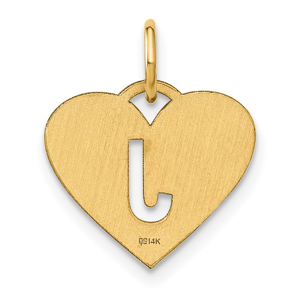 14K Gelbgold 14ky Initiale Buchstabe J Initiale Charm