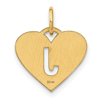 14K Gelbgold 14ky Initiale Buchstabe J Initiale Charm