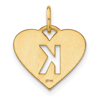 14K Gelbgold 14ky Initiale Buchstabe K Initiale Charm