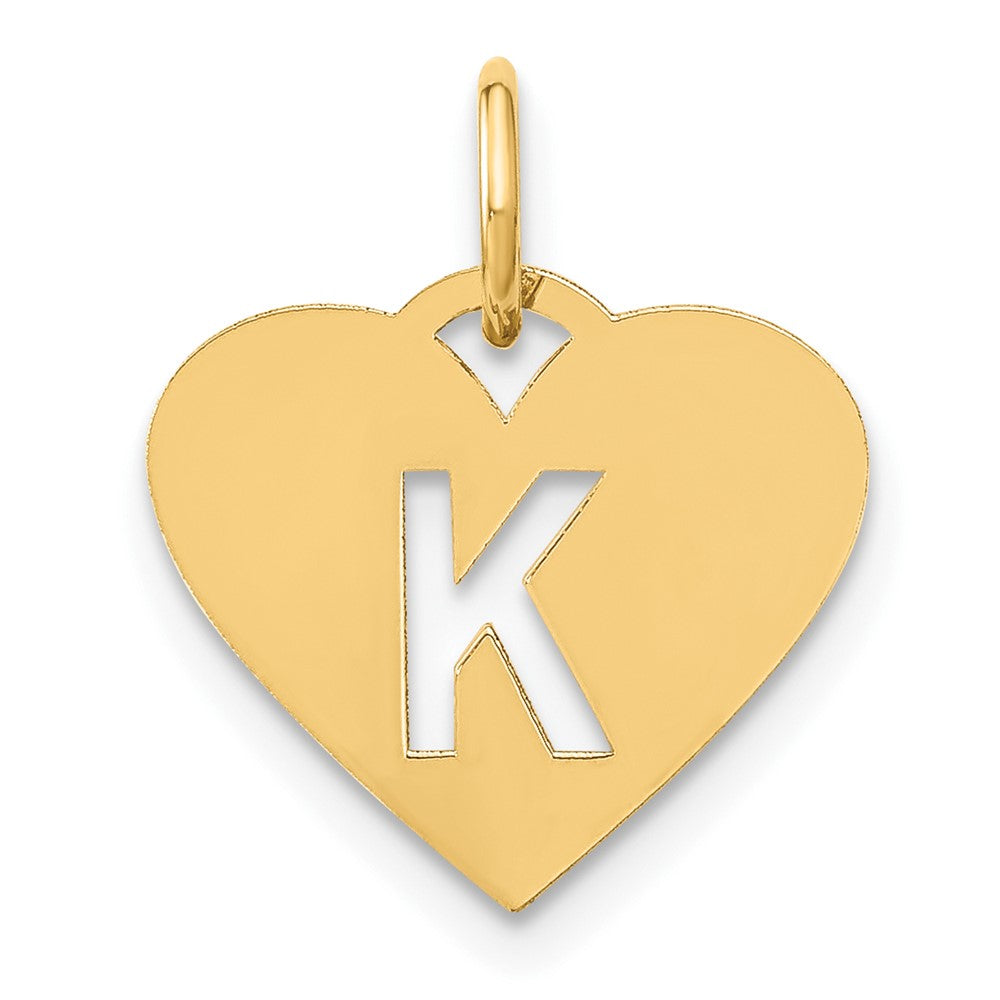 14K Gelbgold 14ky Initiale Buchstabe K Initiale Charm