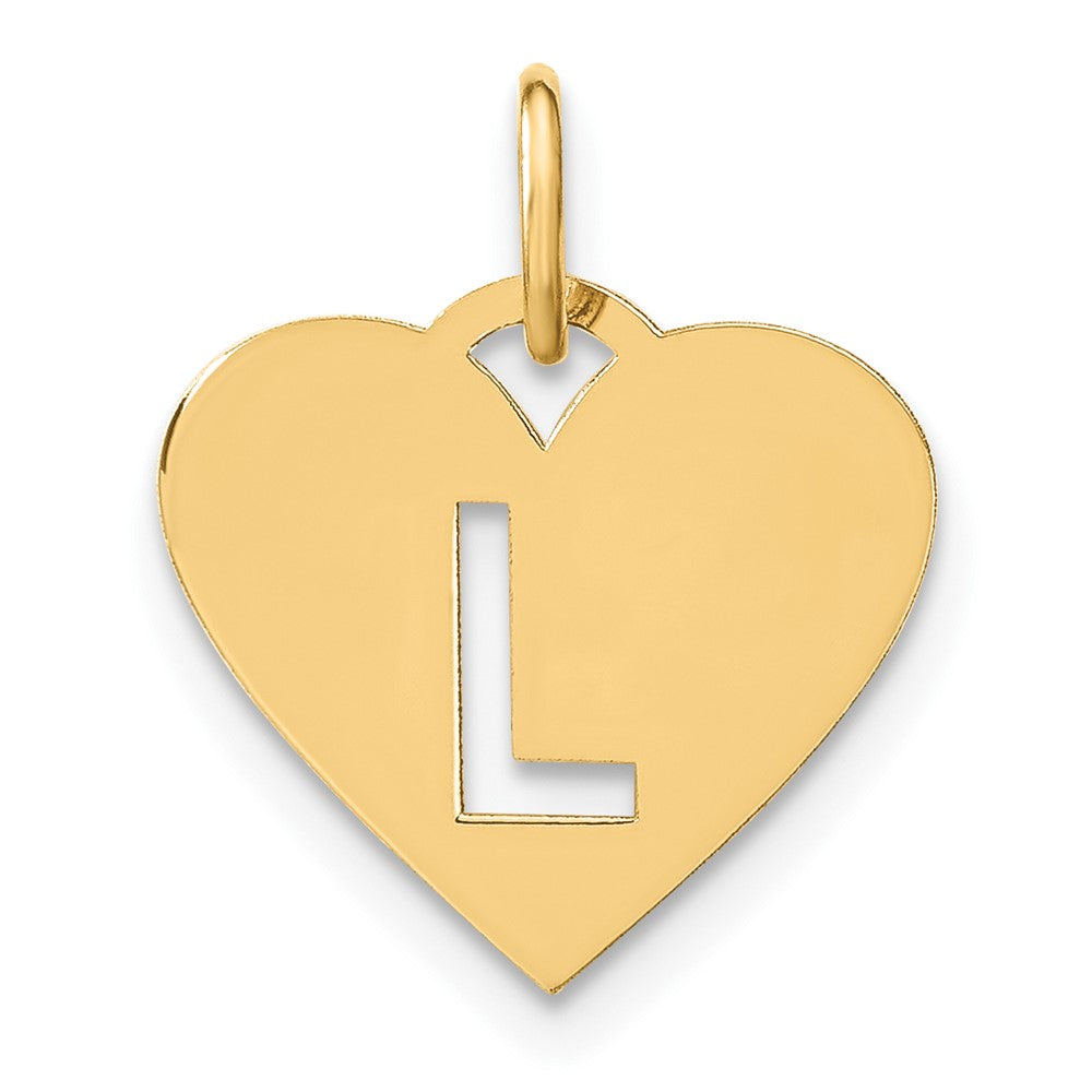 14K Gelbgold 14ky Initiale Buchstabe L Initiale Charm