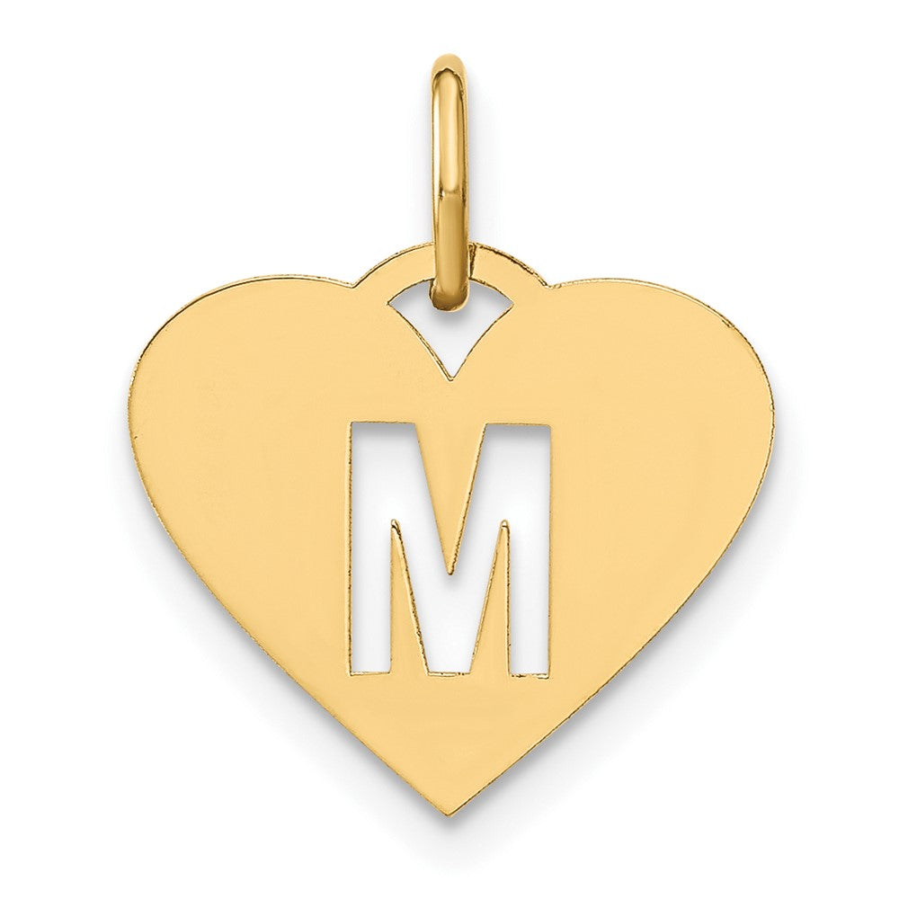 14K Gelbgold 14ky Initiale Buchstabe M Initiale Charm
