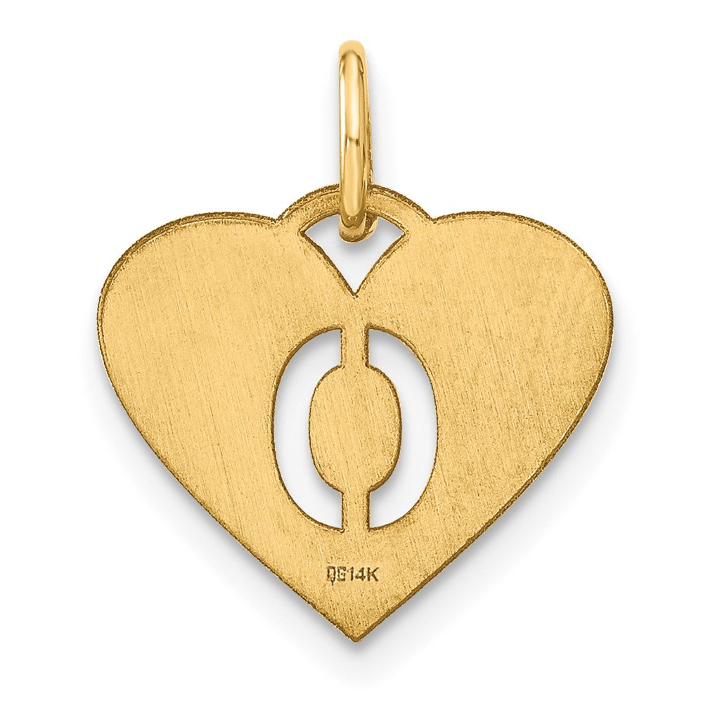 14K Gelbgold 14ky Initiale Buchstabe O Initiale Charm