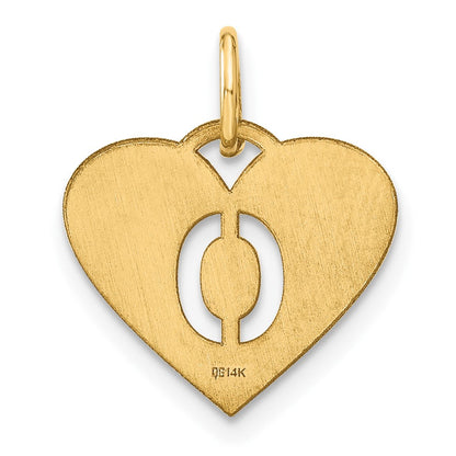 14K Gelbgold 14ky Initiale Buchstabe O Initiale Charm
