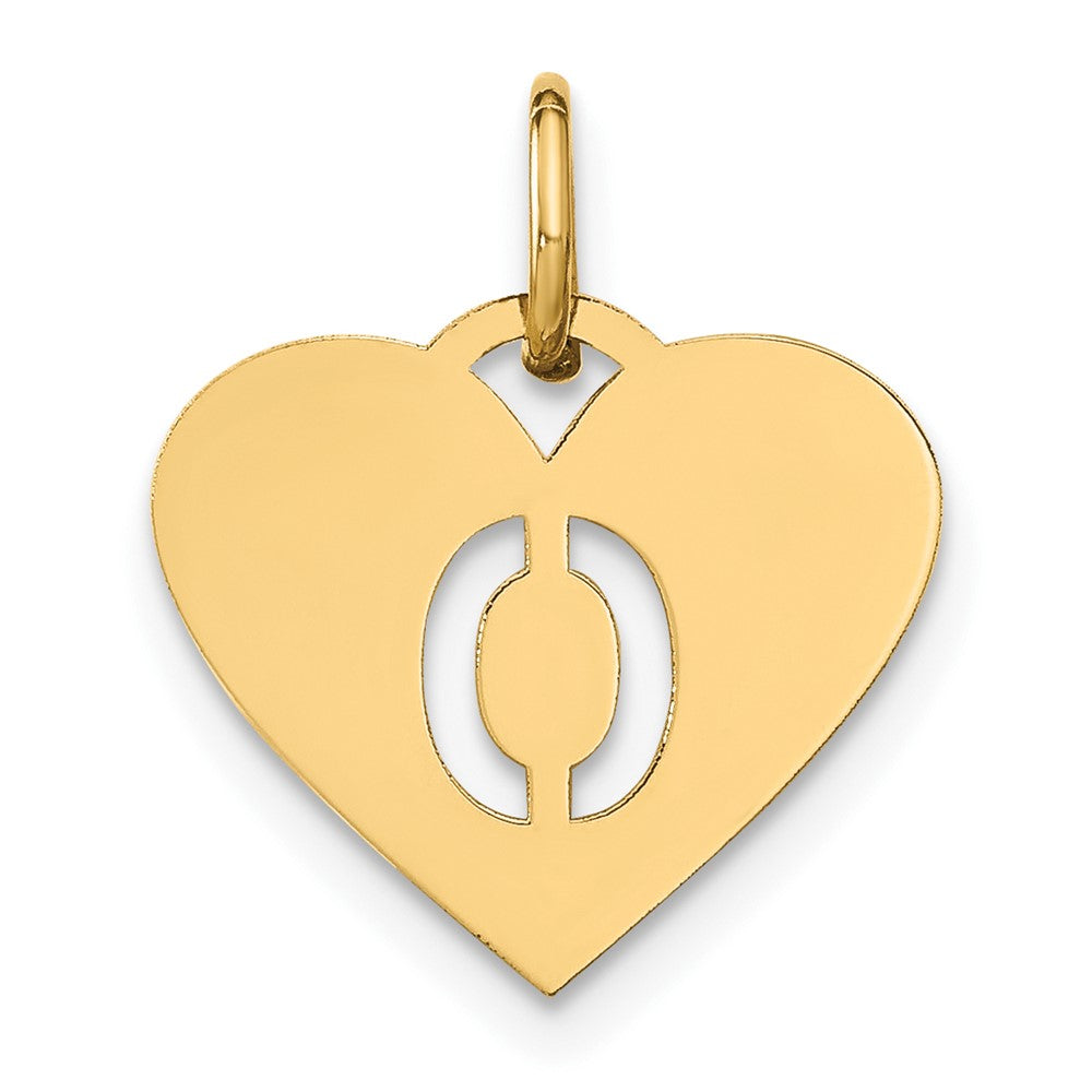 14K Gelbgold 14ky Initiale Buchstabe O Initiale Charm