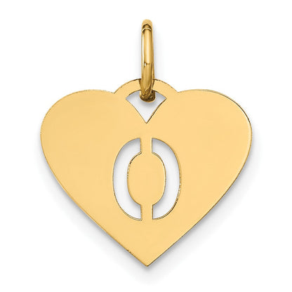 14K Gelbgold 14ky Initiale Buchstabe O Initiale Charm