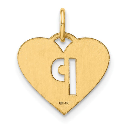 14K Gelbgold 14ky Initiale Buchstabe P Initiale Charm