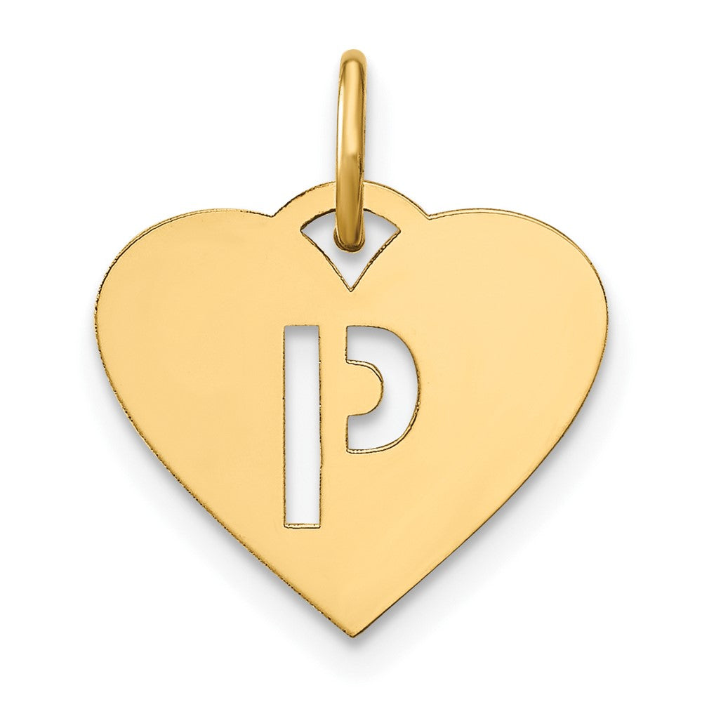 14K Gelbgold 14ky Initiale Buchstabe P Initiale Charm