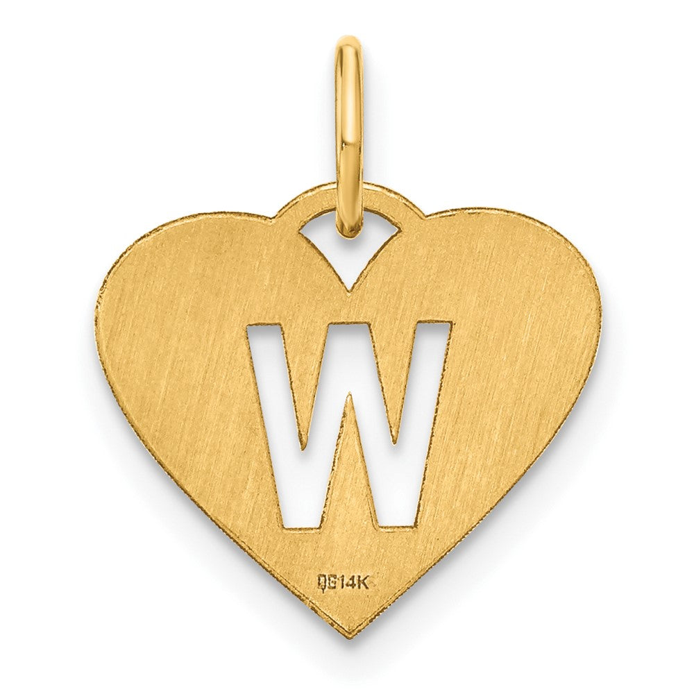 14K Gelbgold 14ky Initiale Buchstabe W Initiale Charm