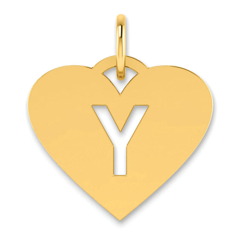 14K Gelbgold 14ky Initiale Buchstabe Y Charm