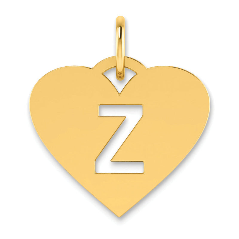 14K Gelbgold 14ky Initiale Buchstabe Z Charm
