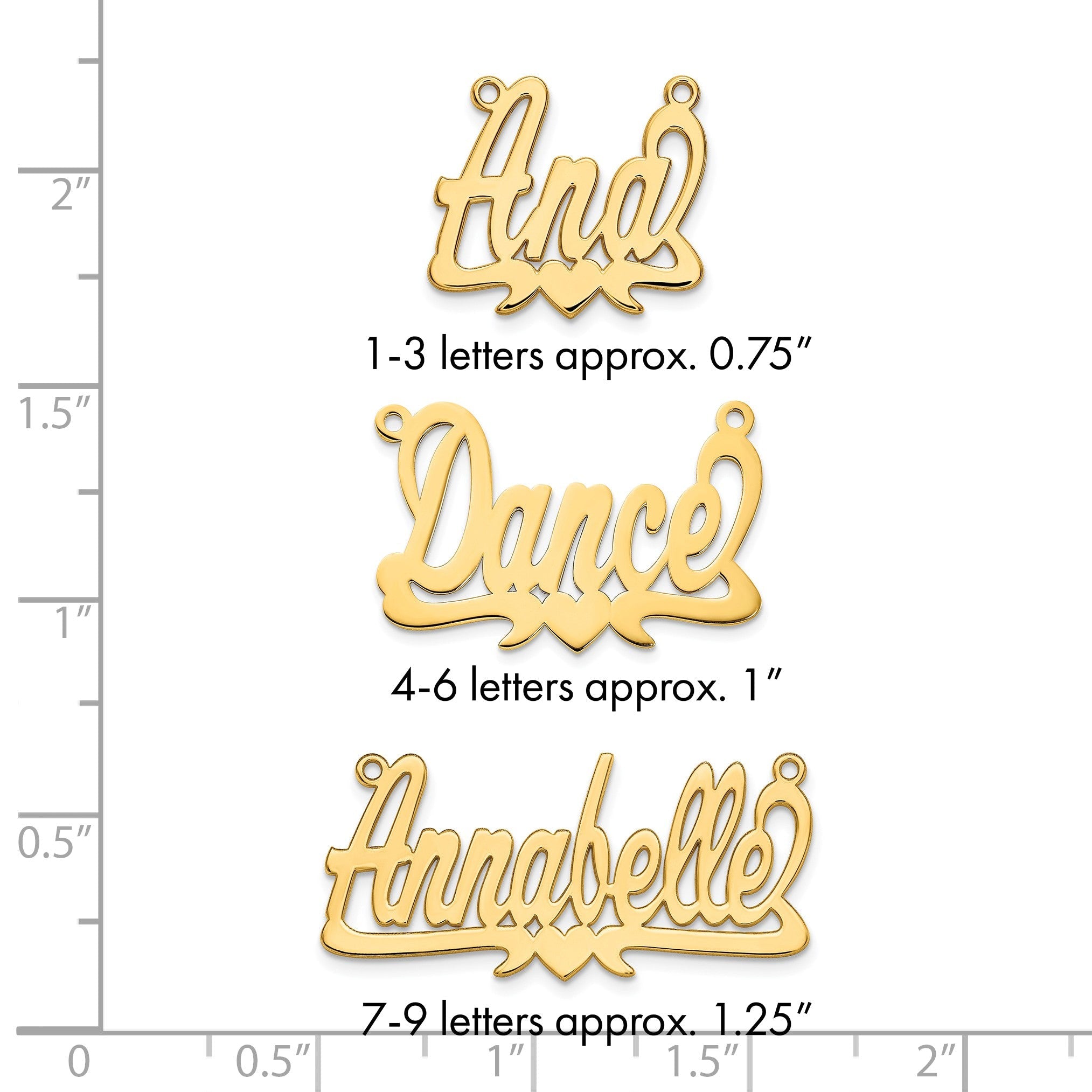 Vergoldet Sterlingsilber /gold Poliert Herz Name Platte