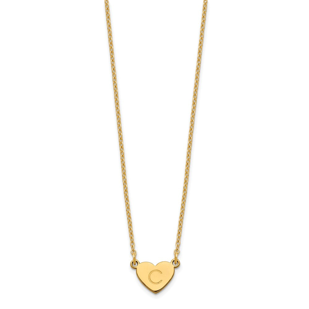 Vergoldet Sterlingsilber /gold Initiale Herz Halskette