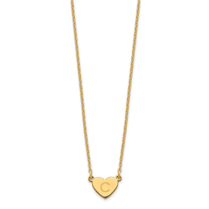 Vergoldet Sterlingsilber /gold Initiale Herz Halskette