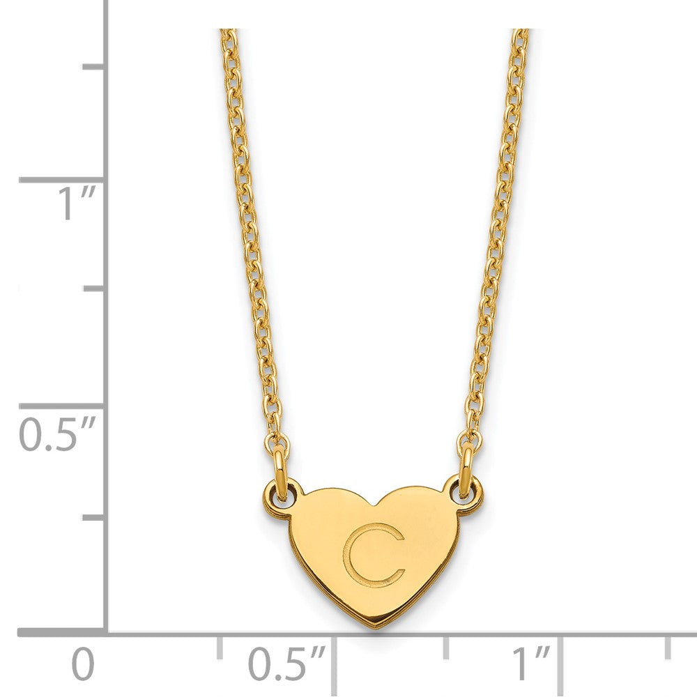Vergoldet Sterlingsilber /gold Initiale Herz Halskette