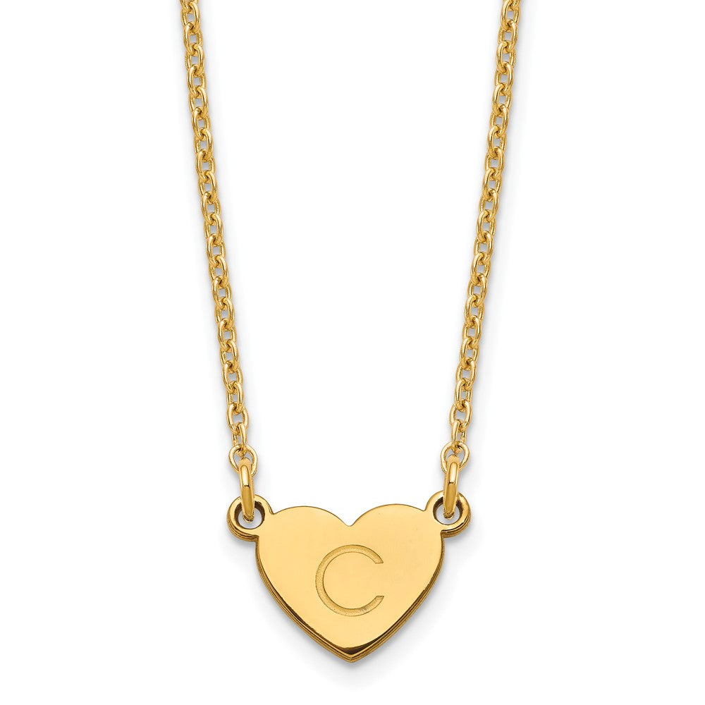 Vergoldet Sterlingsilber /gold Initiale Herz Halskette