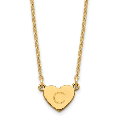 Vergoldet Sterlingsilber /gold Initiale Herz Halskette