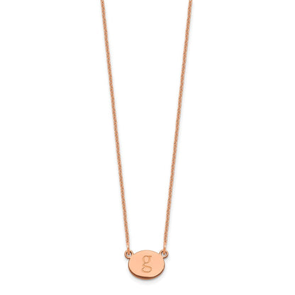 14K Roségold Oval Initiale Halskette