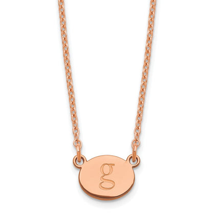Roségoldbeschichtet Sterlingsilber /rose Oval Initiale Halskette