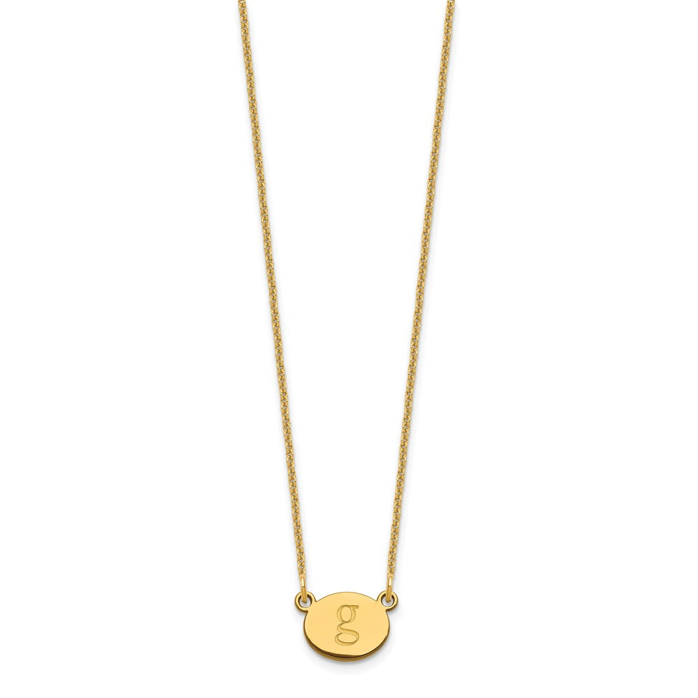 14K Gelbgold Oval Initiale Halskette