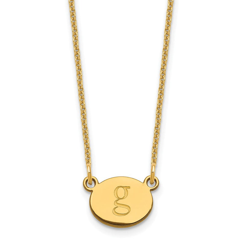 14K Gelbgold Oval Initiale Halskette