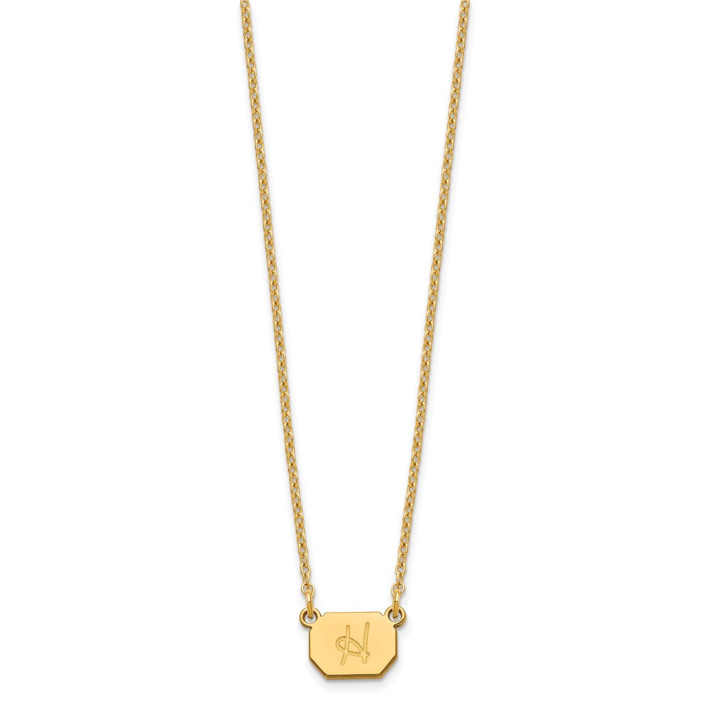 Vergoldet Sterlingsilber /gold Initiale Halskette