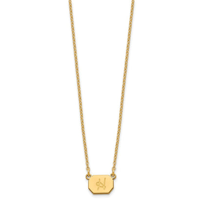 Vergoldet Sterlingsilber /gold Initiale Halskette