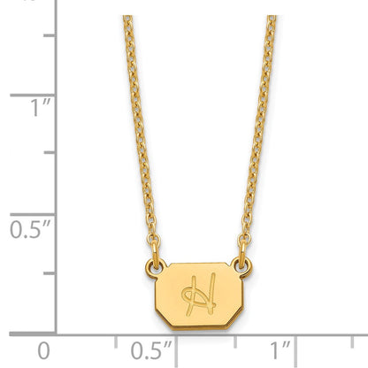 Vergoldet Sterlingsilber /gold Initiale Halskette
