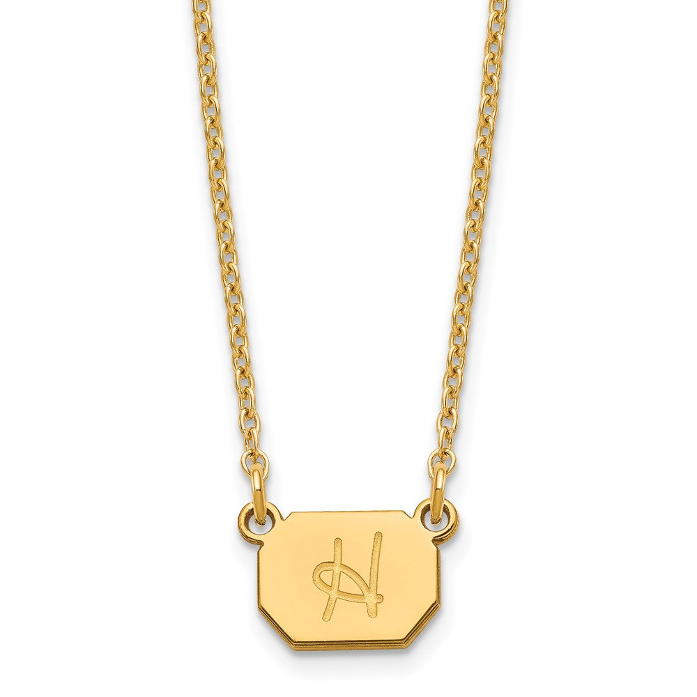 Vergoldet Sterlingsilber /gold Initiale Halskette