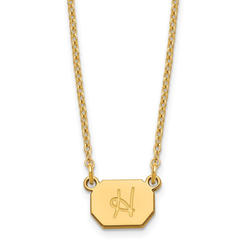 Vergoldet Sterlingsilber /gold Initiale Halskette