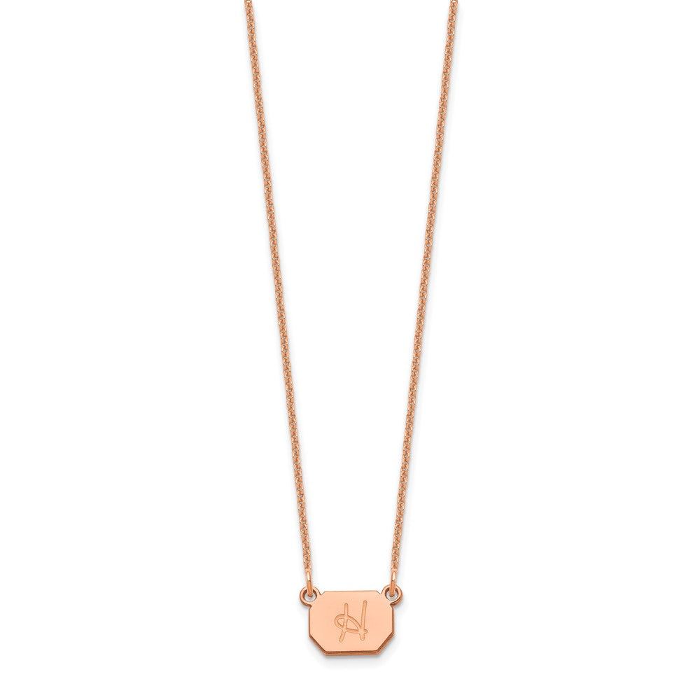 14K Roségold Initiale Halskette