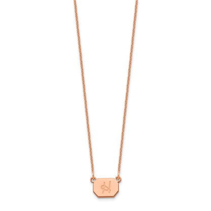 14K Roségold Initiale Halskette