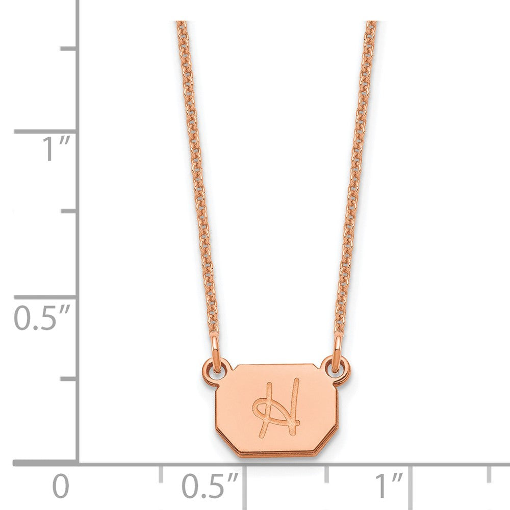 14K Roségold Initiale Halskette