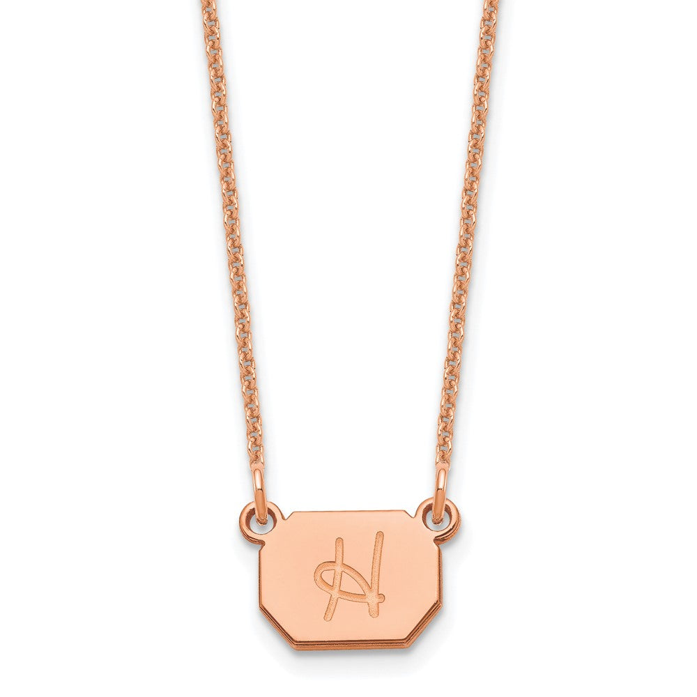 14K Roségold Initiale Halskette