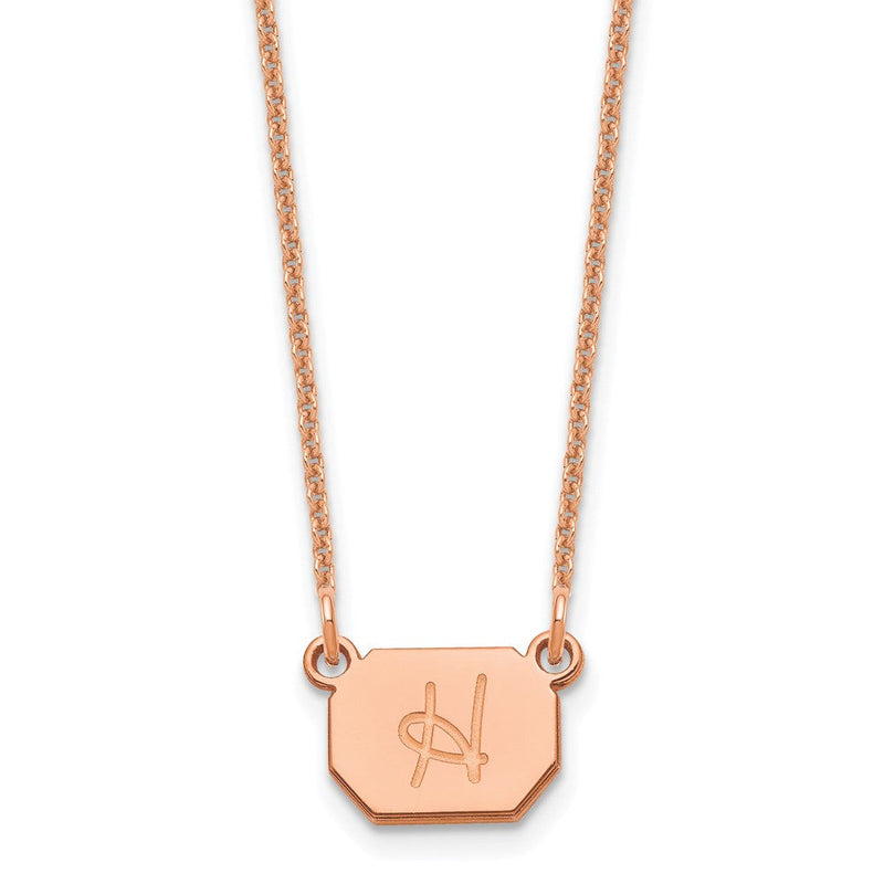14K Roségold Initiale Halskette