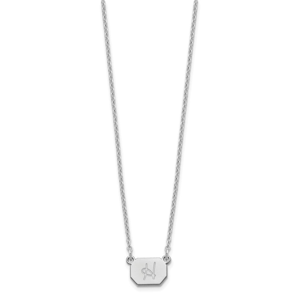 Sterlingsilber Silber/rhodiniert Initiale Halskette