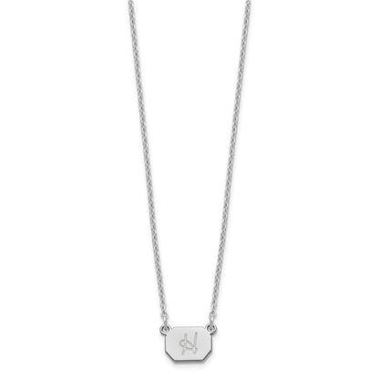 Sterlingsilber Silber/rhodiniert Initiale Halskette