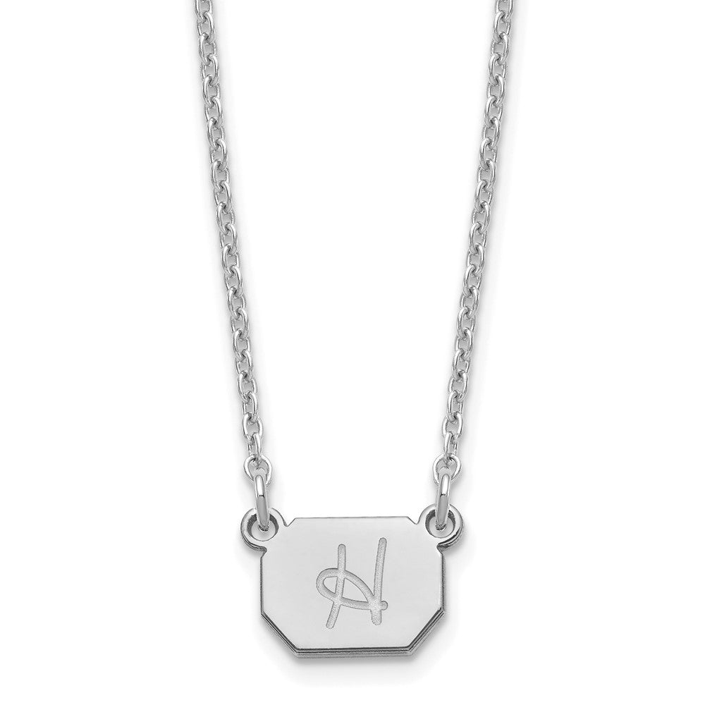 Sterlingsilber Silber/rhodiniert Initiale Halskette