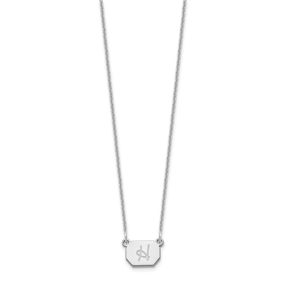 14K Weißgold Initiale Halskette