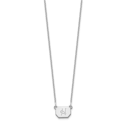 14K Weißgold Initiale Halskette