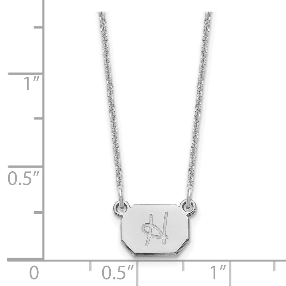 14K Weißgold Initiale Halskette