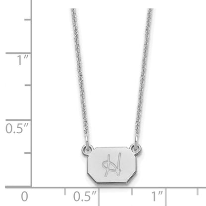 14K Weißgold Initiale Halskette